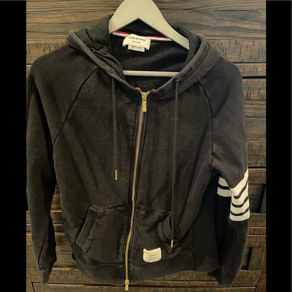 THOM BROWNE Double zip-up hoodie